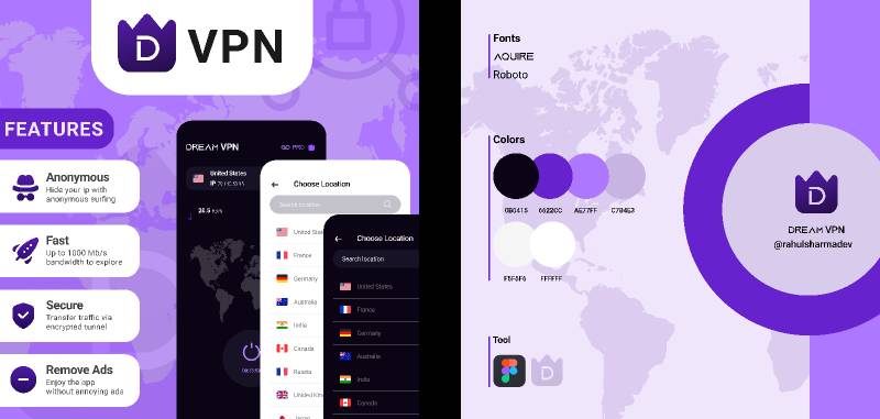 Figma DreamVPN App UI Template