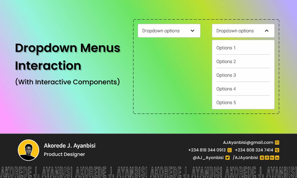 Figma Dropdown Menus Interaction