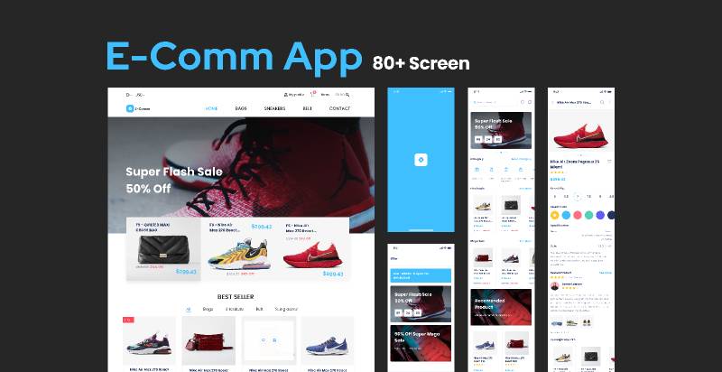 Figma E-comm Website App Ui Kit