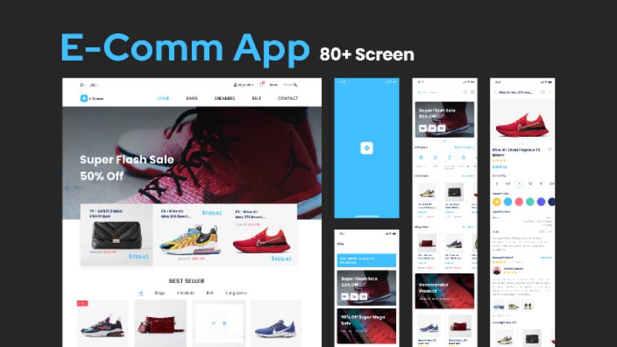 Figma E-comm Website App Ui Kit
