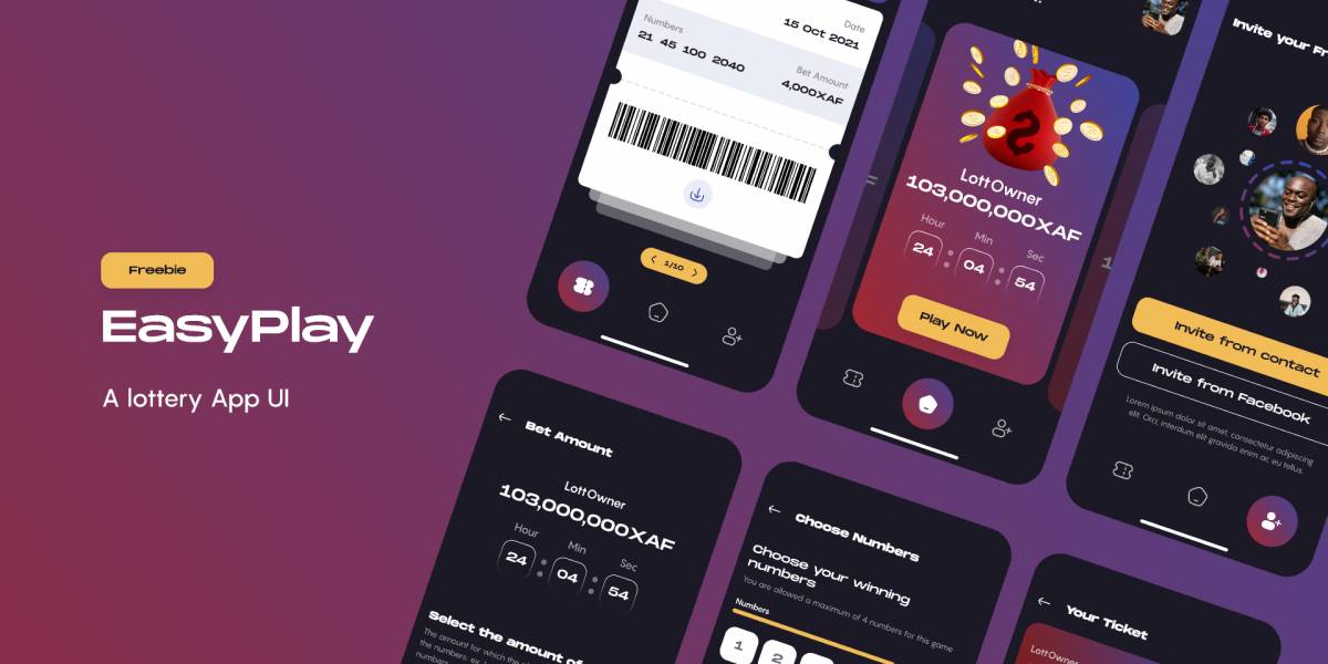 Figma EasyPlay Lottery Game App