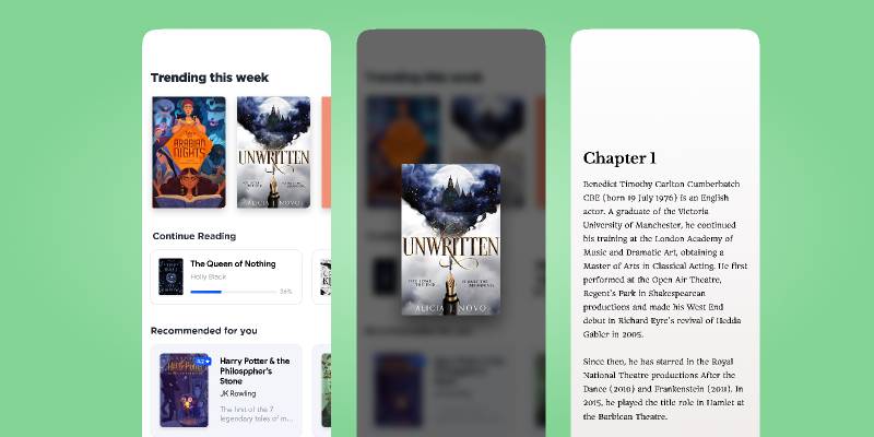 Figma Ebook app UI