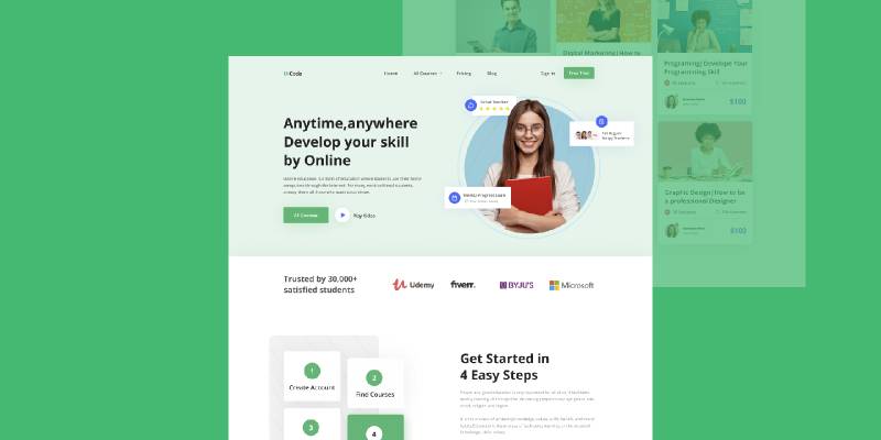 Figma Education Landing Page Template