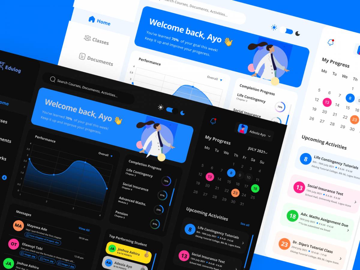 Figma Educational Dashboard Template