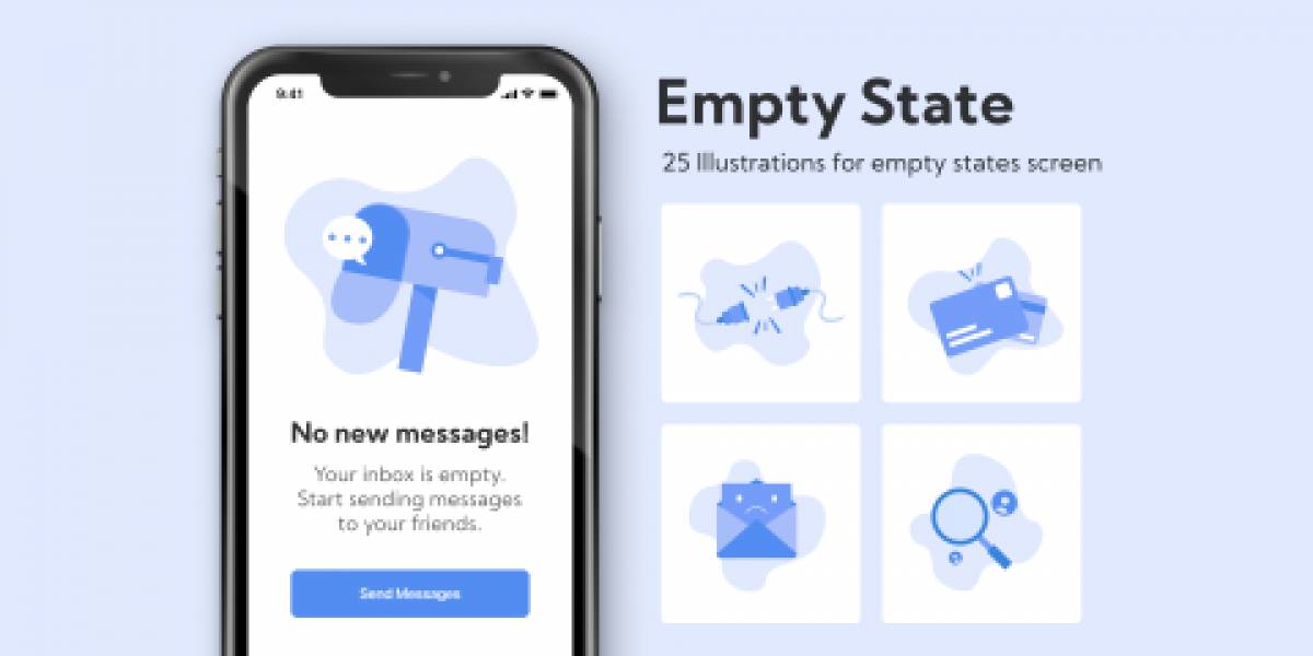 Figma Empty State Illustrations Freebies