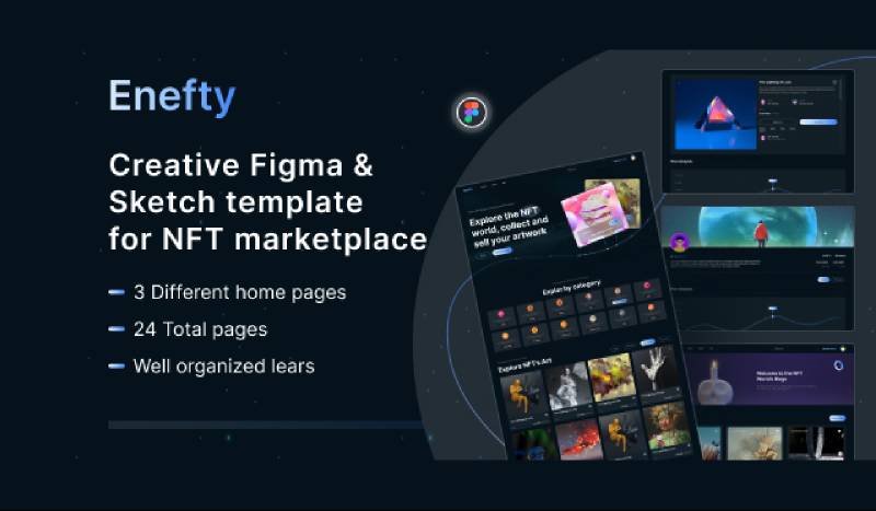 Figma Enefty NFT Marketplace UI Template