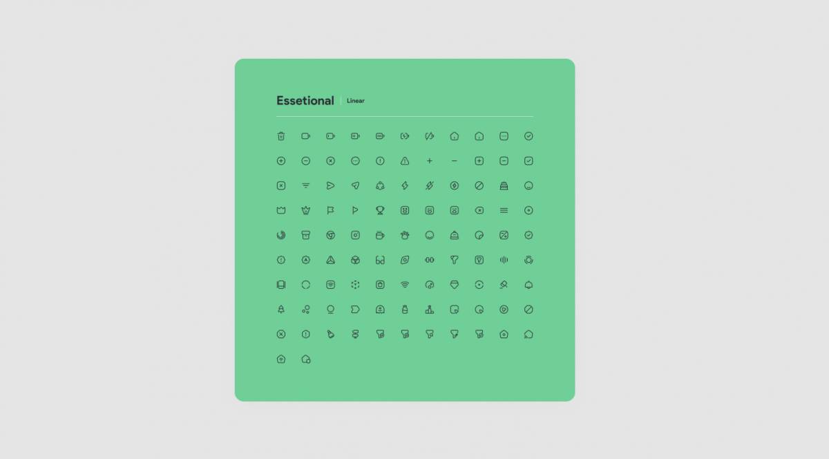 Figma Essetional Linear Icons Pack