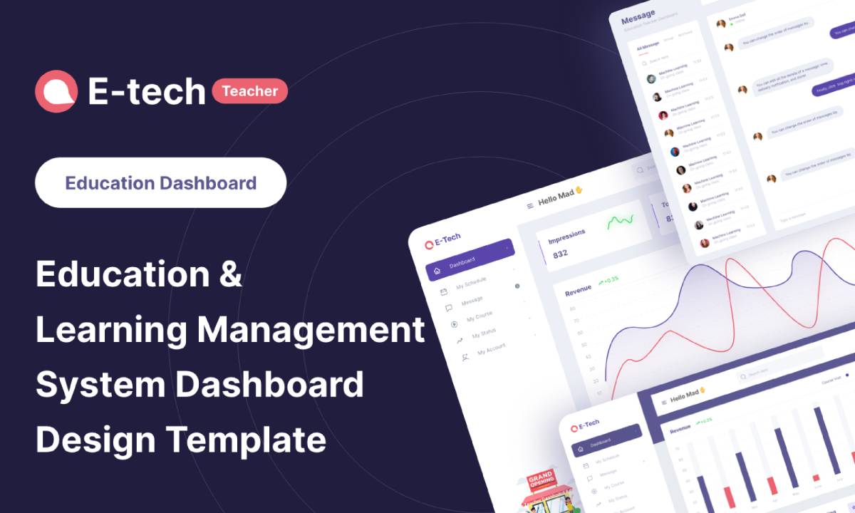 Figma Etech Teacher Dashboard Design Template