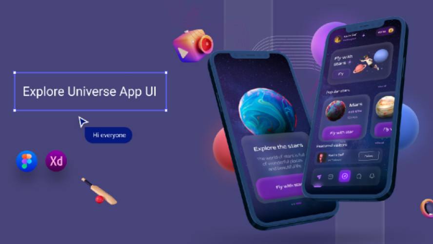 Figma Explore Universe App UI