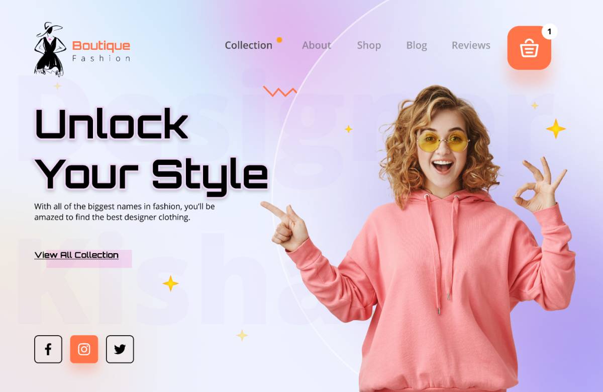 Figma Fashion Landing Page Template