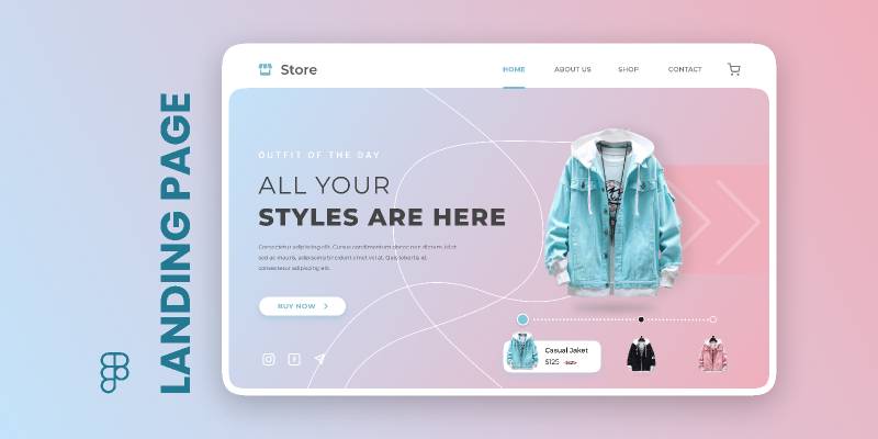 Figma Fashion Store Landing Page Design