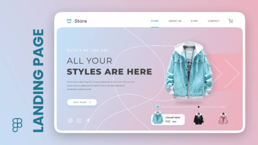 Figma Fashion Store Landing Page Design