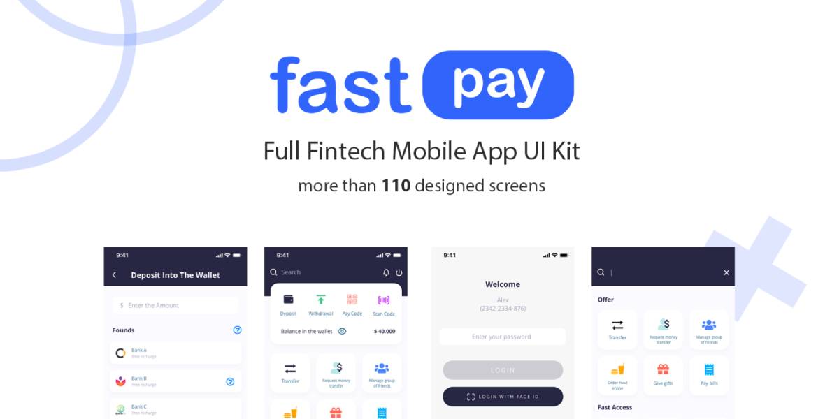 Figma FastPay A Fintech App UI Kit