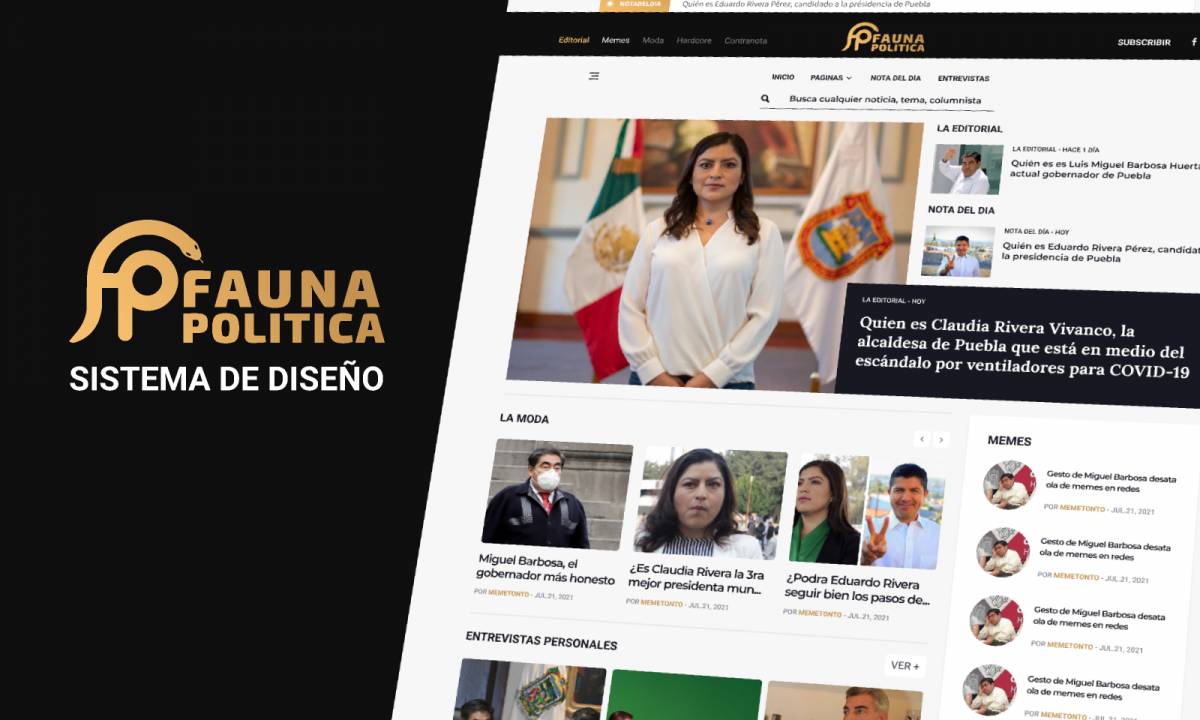 Figma FaunaPolitica - Pruebas Logo & Website Template