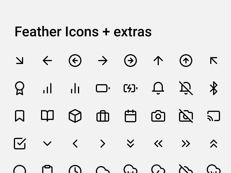 Figma Feather icons + Extras