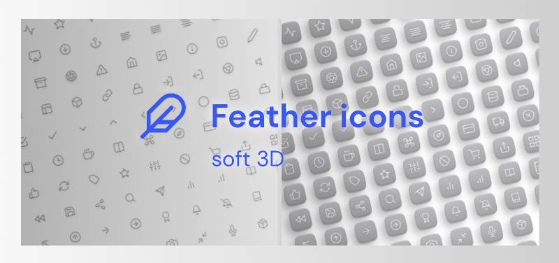 Figma Feather Soft 3D Icons