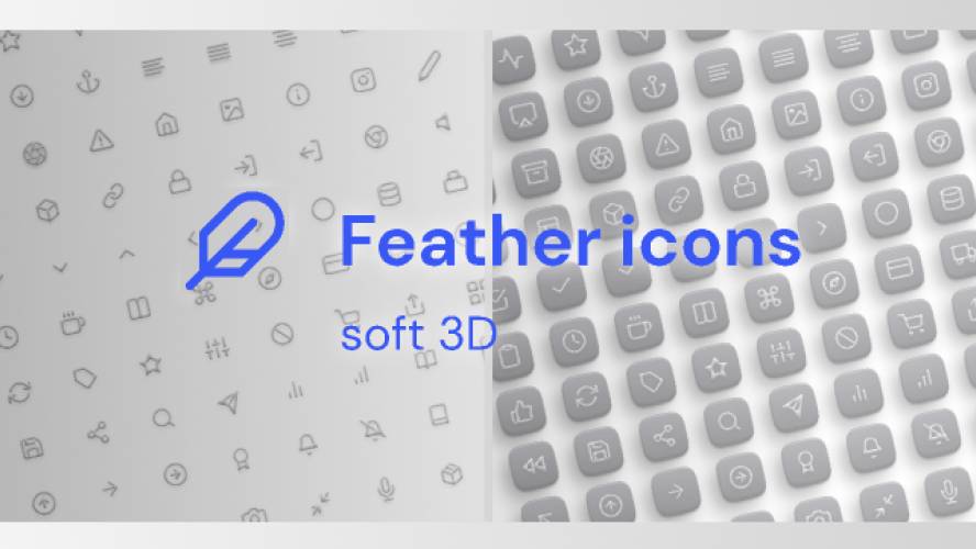 Figma Feather Soft 3D Icons
