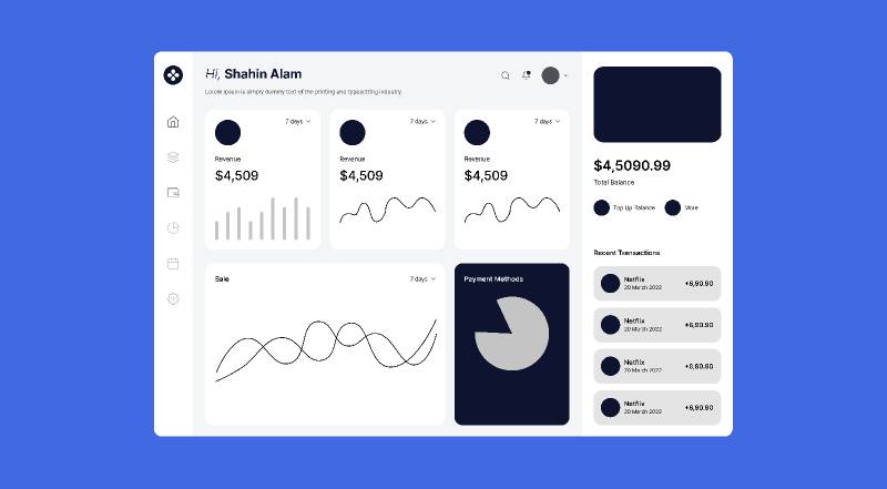 Figma Finance Dashboard Design Practice