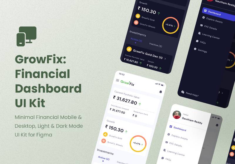 Figma Financial Dashboard UI Kit