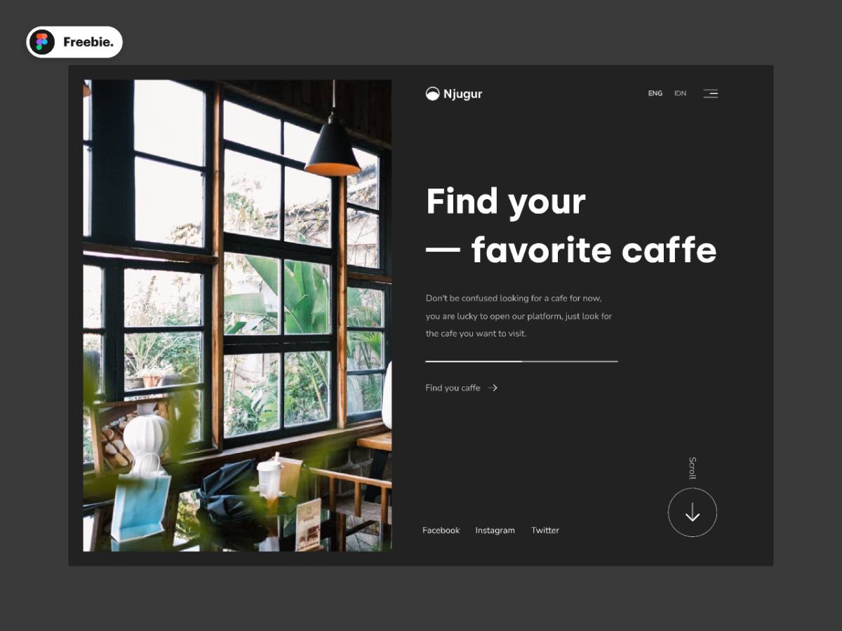 Figma Finding Caffe Website Template