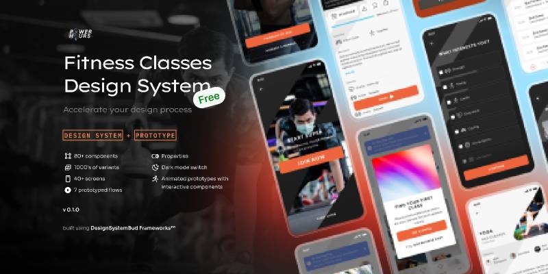 Figma Fitness Classes Mobile Design Free Download