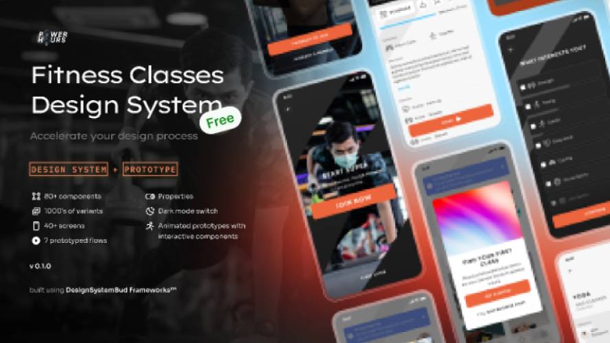 Figma Fitness Classes Mobile Design Free Download