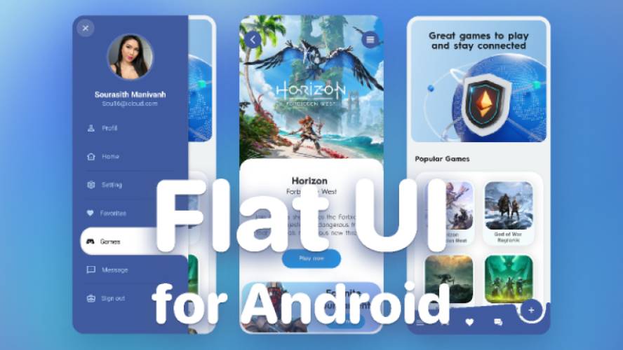 Figma Flat UI Design Mobile Android App