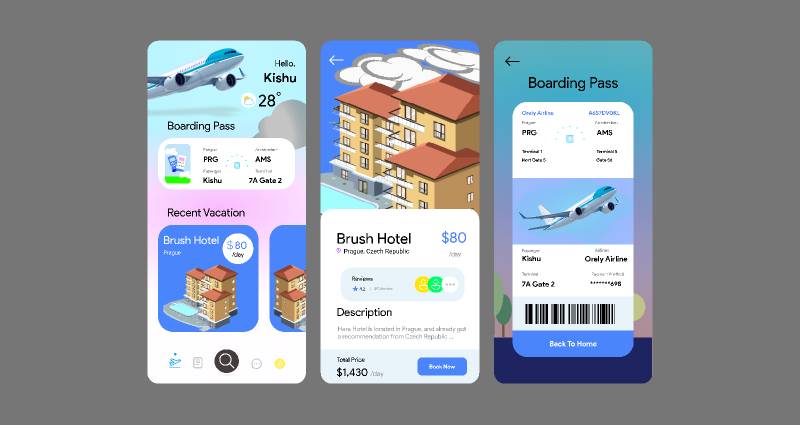 Figma flight booking app