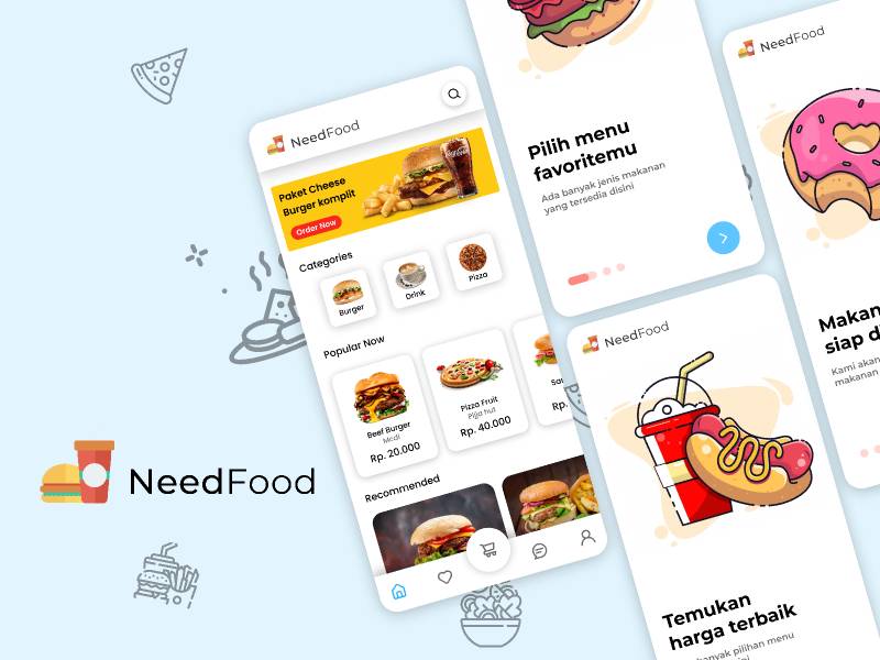 Figma Food Delivery - Need Food App UI KIT