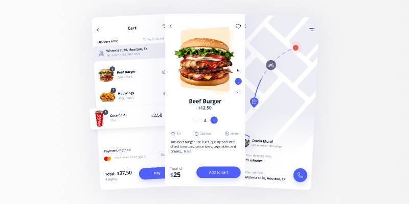 Figma Food Delivery App Catchy Pages