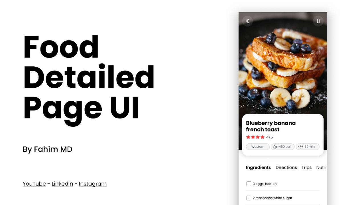 Figma Food Detailed Mobile App Concept