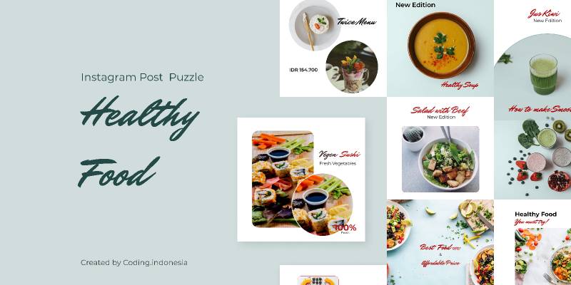 Figma Food Instagram Puzzle Template