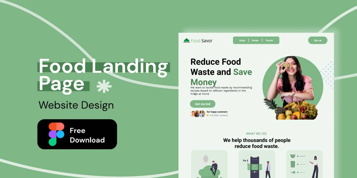 Figma Food Landing page design
