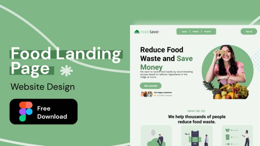 Figma Food Landing page design