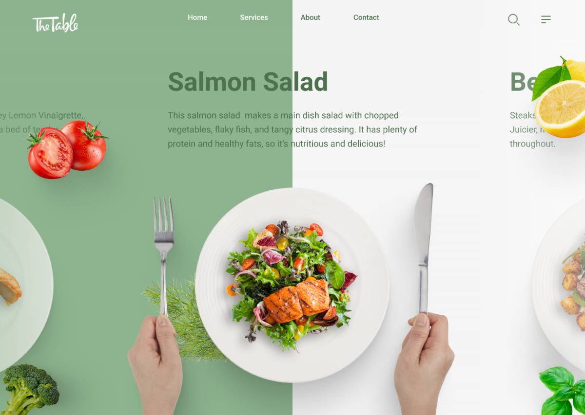 Figma Food Menu interaction Template