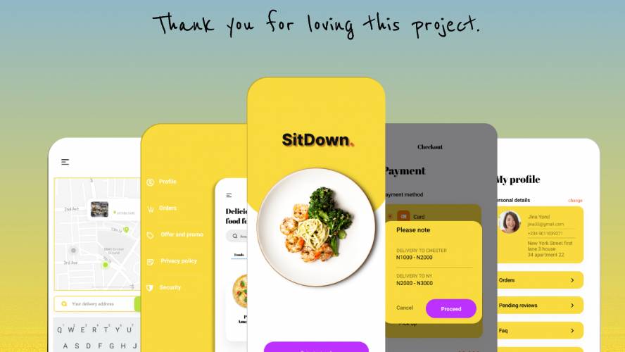 Figma Food Mobile app screen