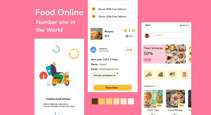 Figma Food Online Mobile App Template