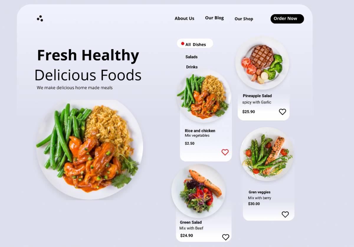 Figma food page Concept