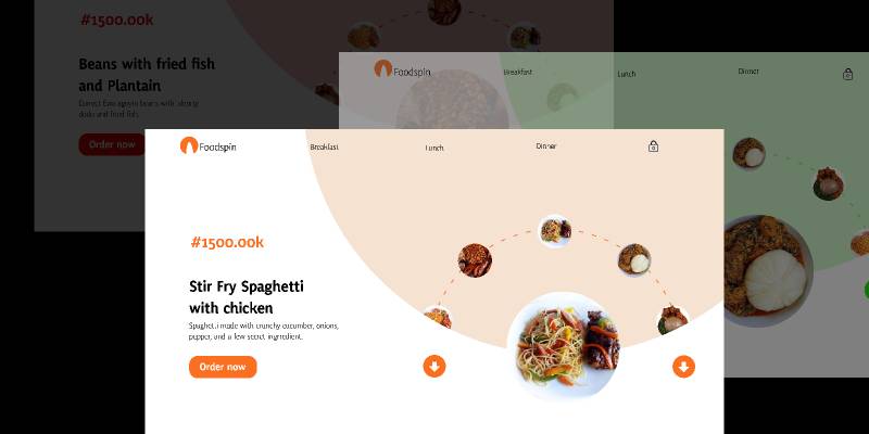 Figma Food Spin Animation Template