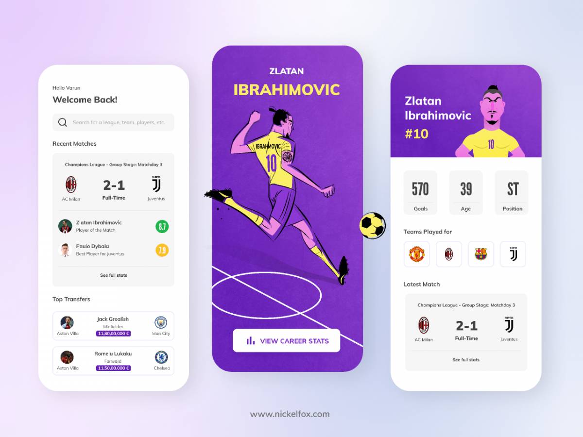 Figma Football App Concept