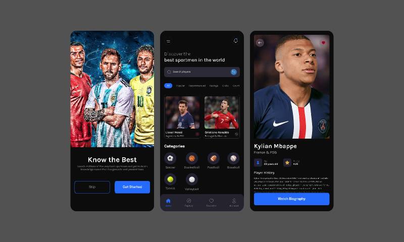 Figma Footy Football Concept App