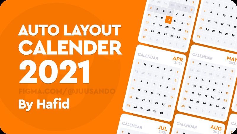 Figma free 2021 CALENDAR Auto layout