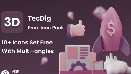 Figma Free 3D Icons Pack (TecDig)