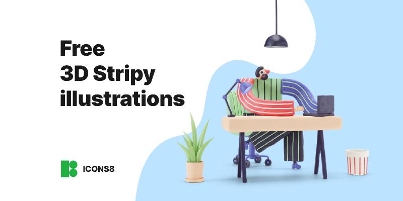 Figma Free 3D Sripy illustrations