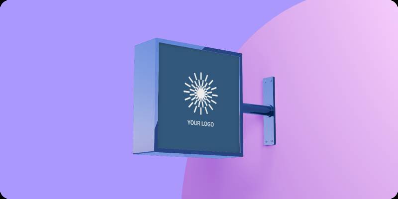 Figma Free 4K Figma wall-sign mockup