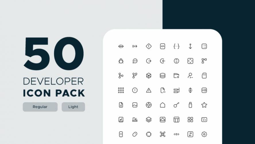 Figma Free 50 Developer Life Icon Pack