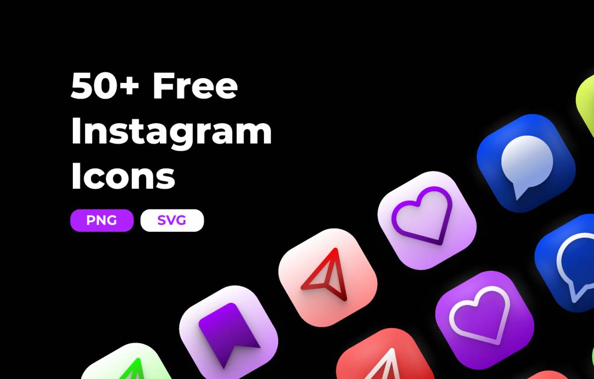 Figma Free 50+ Instagram Icons