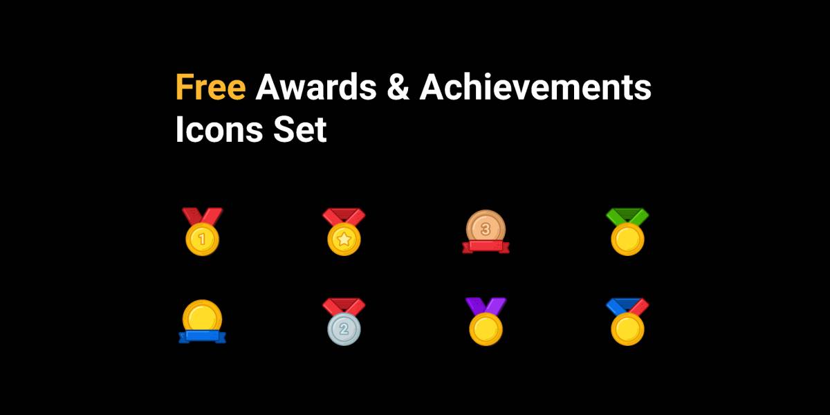 Figma Free Awards & Achievements Icons Set