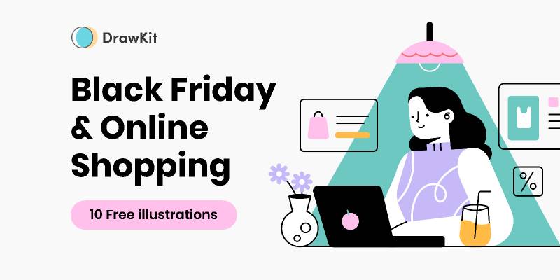 Figma Free Black Friday & Online Shopping Illustrations