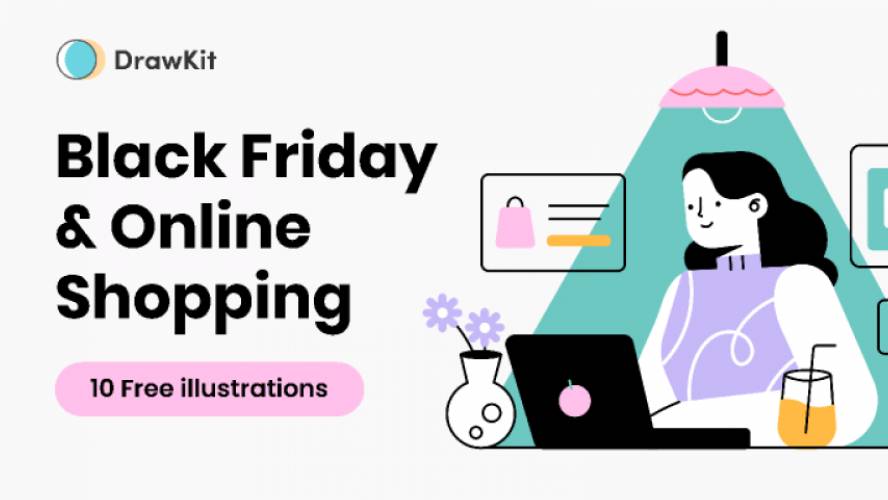 Figma Free Black Friday & Online Shopping Illustrations